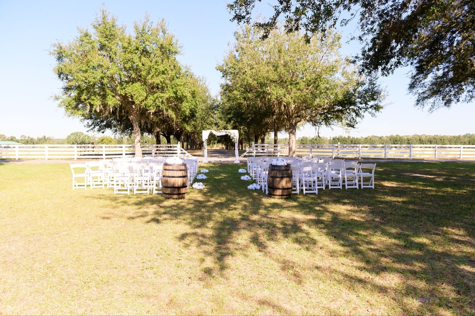 Outdoor ceremony at The Elrey House